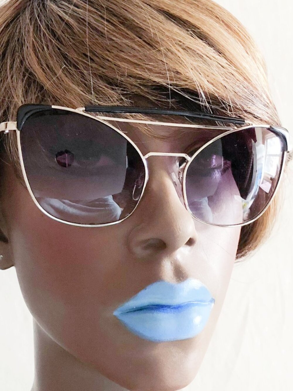 Silver Metal Frame Modern Cat Eye Fashion Sunglasses